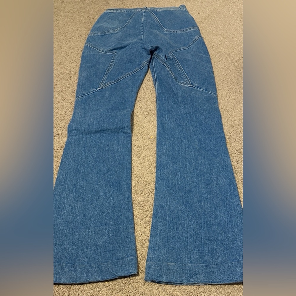 Revice Denim Medium Wash High Rise Star Stitch Back Flare Jeans Size 25 - Picture 5 of 11